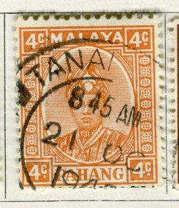 MALAYA PAHANG; 1935 early Sultan issue fine used 4c. value