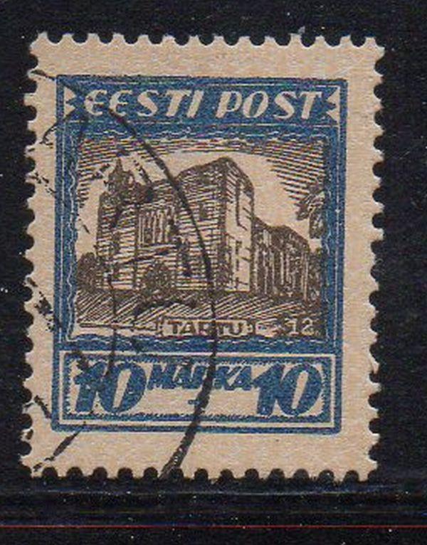 Estonia Sc B16 1927 Tartu Cathedral stamp used