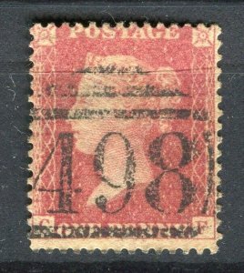 BRITAIN; 1850s early classic QV Penny Red issue fine used POSTMARK value