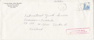 Canada 12c Parliament Buildings 1978 Ottawa, Ontario Airmail to Turku, Finlan...