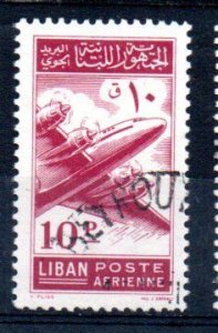 LEBANON - 1953 - 10p - PLANE - Used - AIRMAIL -