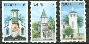 Nauru # 156-58 Christmas - churches (3) Mint NH