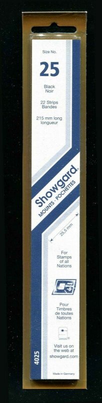 Showgard BLACK Strip Mounts Size 25 = 25mm Fresh New Stock Unopened