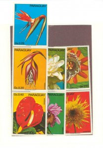 Paraguay #1531A-G Unused Single (Complete Set) (Flowers)