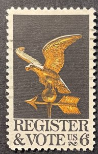 US #1344 Used F/VF 6c Register and Vote 1968 [B59.2.1]