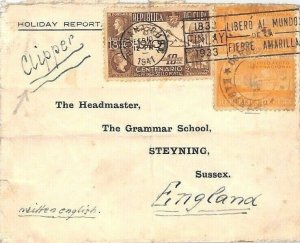 TRANSATLANTIC AIR MAIL WW2 1941 Caribbean *Clipper* Cover Sussex School BL294