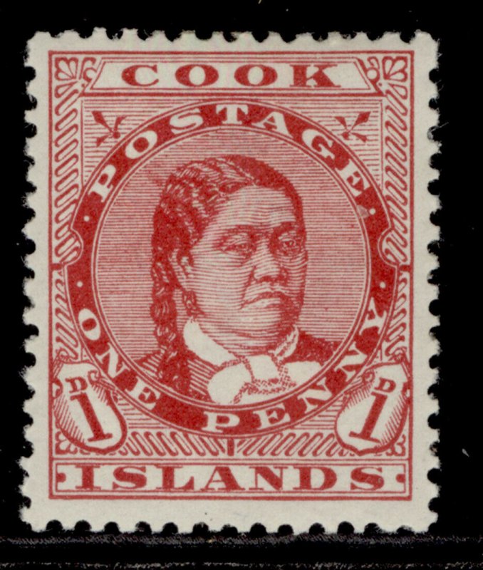 COOK ISLANDS QV SG26, 1d rose-red, LH MINT. Cat £20.