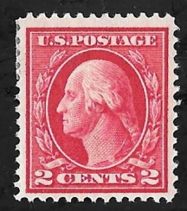 406 2 cents Washington, Carmine type 1 stamp Unused OG LH VF