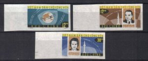 20:36	 VIETNAM STAMPS, 1964 SPACE Sc.#291-293, IMPERF., MNG
