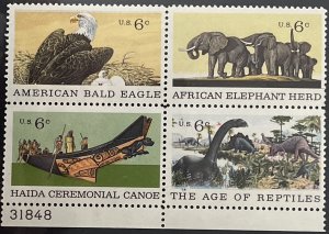 Scott #1387-1390 1970 6¢ Natural History MNH OG