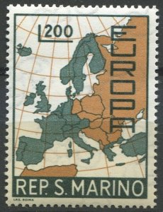 San Marino Sc#664 MNH, 200L sl grn & brn, Europa (C.E.P.T.) (1967)