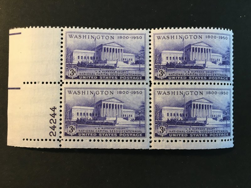 Scott # 991 United States Supreme Court, MNH Plate Block of 4