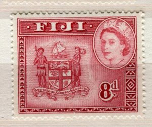 FIJI; 1960 early QEII Pictorial issue fine Mint hinged 8d. value