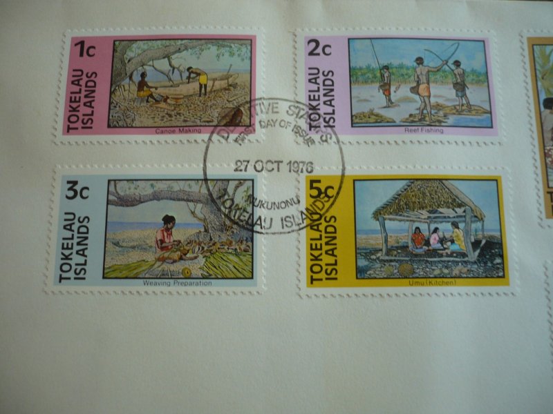 Stamps - Tokelau Islands - Scott# 49-56 - First Day Cover