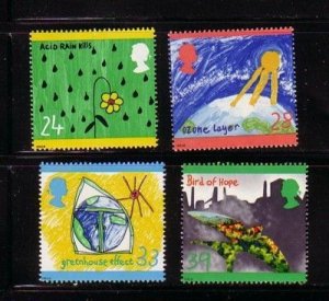 Great Britain Sc 1463-6 1992 Environment stamp set mint NH