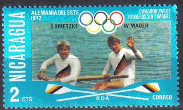 NICARAGUA, 1976, MNH 2c, Olympic Games, Victors in Rowing and Sculling.