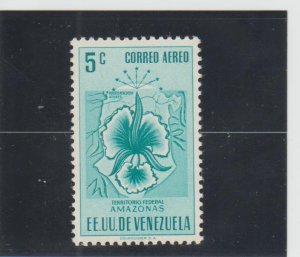 Venezuela  Scott#  C500  MH  (1951 Amazonas and Orchid)