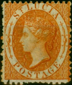 St Lucia 1864 (1s) Brown-Orange SG14 Fine LMM