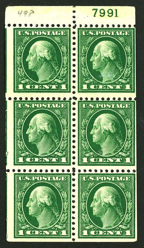 U.S. #498e MINT OG LH 