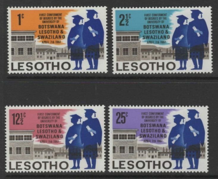 LESOTHO SG137/40 1967 FIRST CONFERMENT OF UNIVERSITY DEGREES MNH