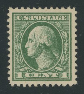 USA 525 - 1 cent offset perf 11 - Emerald Shade - XF Mint never hinged