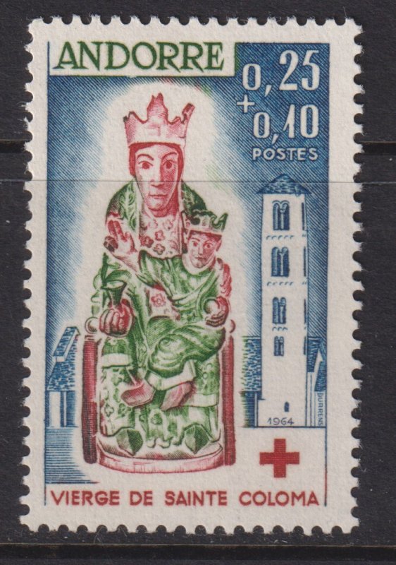 Sc# B1 French Andorra 1964 semi-postal Red Cross issue MLH CV $24.00