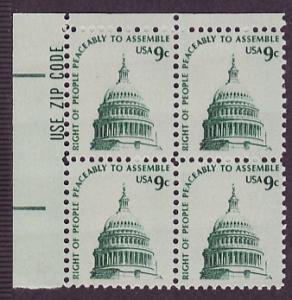1591 Right to Assemble mint ZIP block