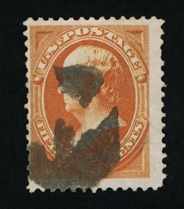 VERY AFFORDABLE GENUINE SCOTT #152 FINE USED 1870 NBNC 15¢ BRIGHT ORANGE #11406