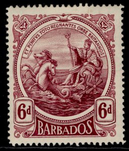 BARBADOS GV SG188, 6d purple, M MINT. Cat £15.