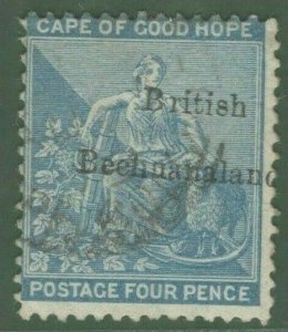 British Bechuanaland COGH QV Stamp SG.3 4d Blue (1887) Fine Used Cat £85 GRED92