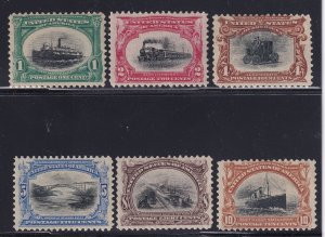 294 - 299 Set VF original gum lightly hinged nice colors cv $ 382 ! see pic !