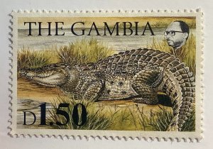 Gambia 1984 Scott 518 used - 1.50d,  WWF - Nile Crocodile