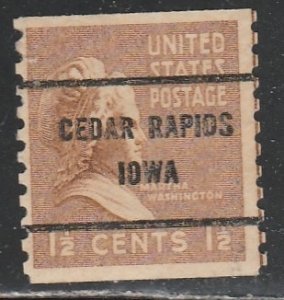 United States   (Precancel)   Cedar Rapids  Iowa   Coil