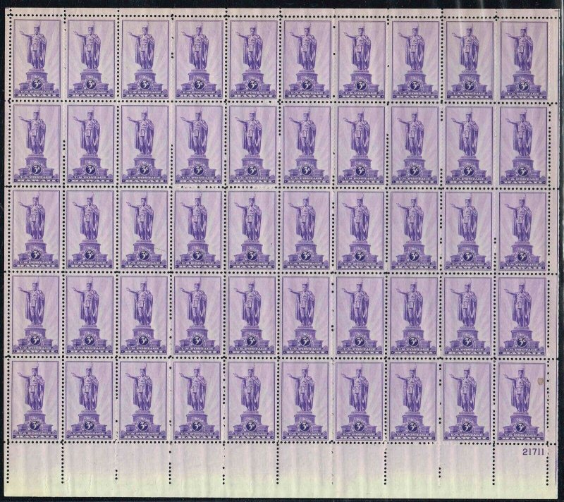 Hawaii Sheet of Fifty 3 Cent Postage Stamps Scott 799