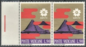 VATICAN CITY #482 - MINT NH PAIR - 1970 - VAT033