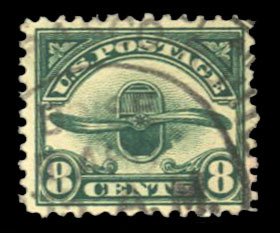 United States, Air Post #C4 Cat$15, 1923 8c dark green, used