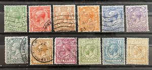 Great Britain #187-200 Used Set- SCV=$50.35 (a couple of SC)