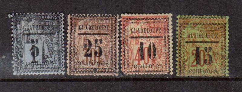 Guadeloupe #6 - #9 Mint Set