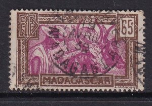 Malagasy Republic  #158  used 1930  hova with oxen  65c