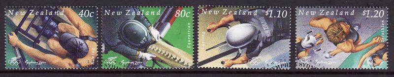 New Zealand-Sc#1666-9-used-Sports-Summer Olympics-Sydney-200