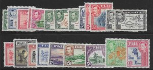 FIJI SG249/66b 1938-55 DEFINITIVE SET OF 22 MTD MINT