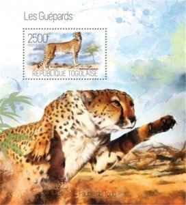 Togo - 2013 Cheetah Stamp - Stamp Souvenir Sheet - 20H-742