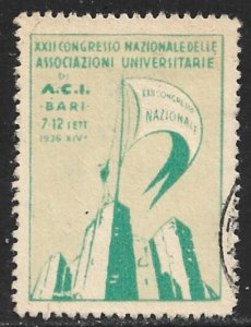 ITALY 1936 National Association of Universities Label VFU