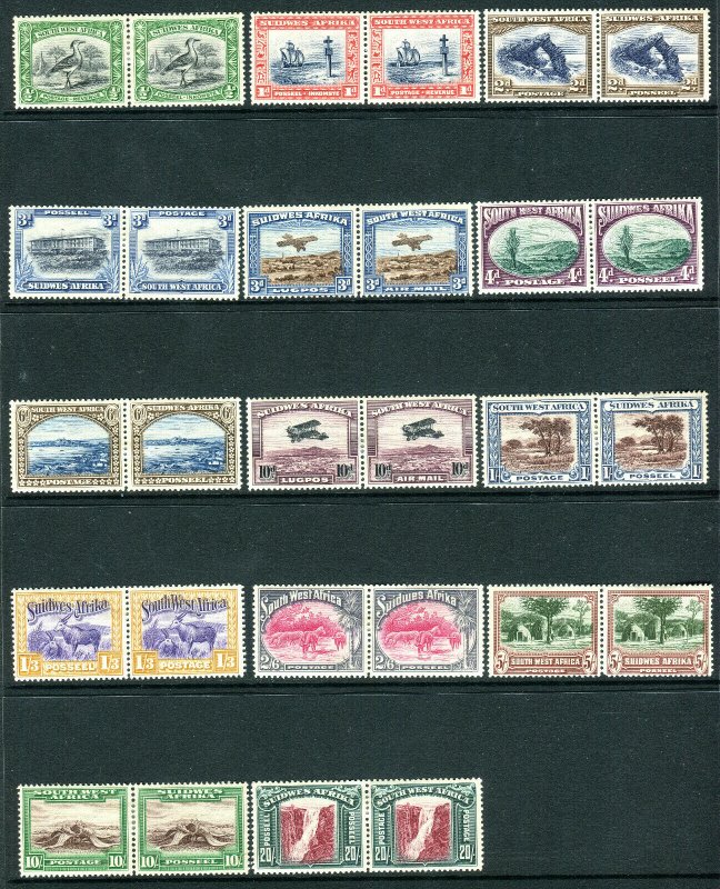 SOUTH WEST AFRICA-1931  A mounted mint set to 20/- Sg 74-87