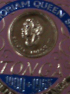 ​TONGA-1966-SC#155-IN MEMERMORY OF QUEEN SALOTE HEART SHAPE CUTSTAMP MINT-VF
