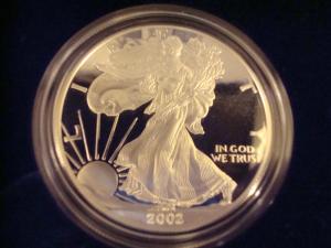 USA 2002-W Silver American Eagle Proof