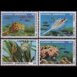 GREECE 1988 - Scott# 1617-20 Marine Life 40-100d NH