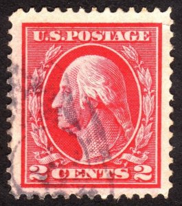 1912, US 2c, Washington, Used, Sc 406