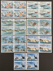 Grenada 1977 #794-800, Wholesale/Block of 4, Used/CTO(see note), CV $7.40