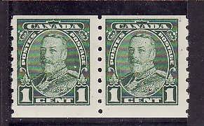 Canada-Sc#228-unused  NH KGV Pictorial coil pair-og-Cdn1026-1935-